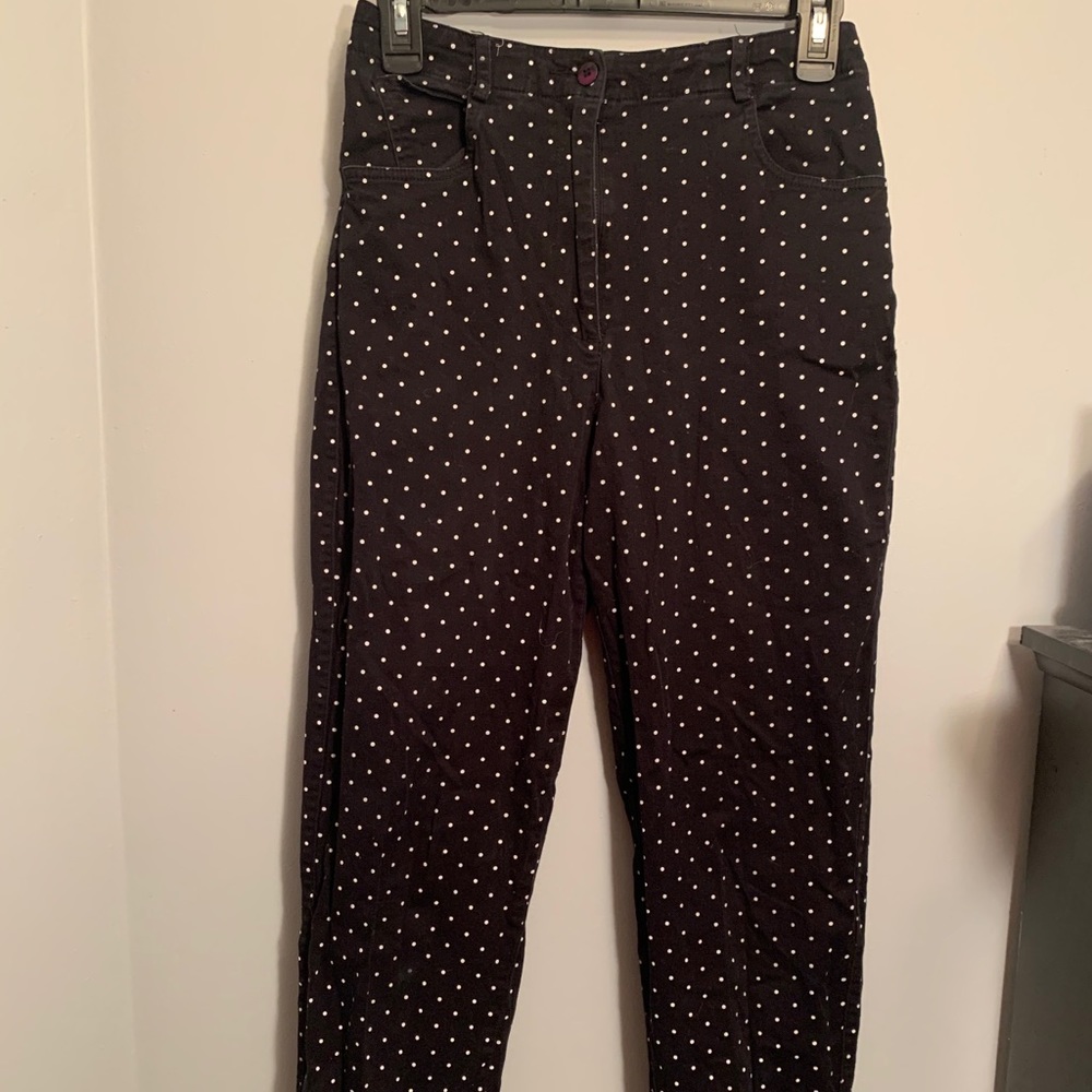 Polka dotted slacks